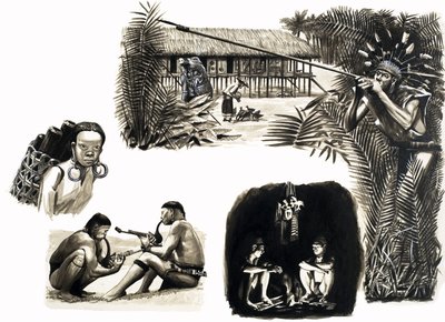 Alte Völker der Welt: Blasrohrjäger von Borneo von English School