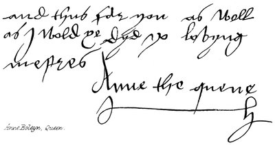 Anne Boleyn, Königin von English School
