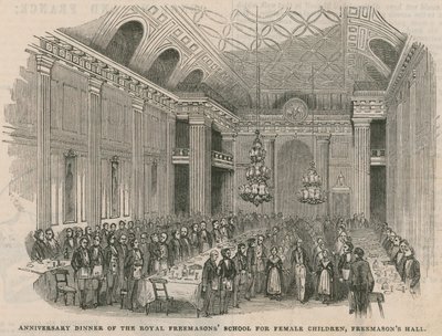 Jahresdinner der Royal Freemasons School für weibliche Kinder in der Freemasons Hall von English School