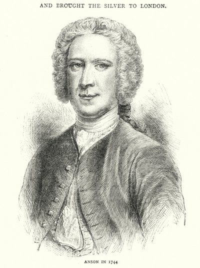 Anson im Jahr 1744 (Gravur) von English School