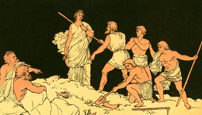 Antigone und der Körper von Polynices von English School