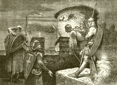 Annäherung der feindlichen normannischen Flotte von English School
