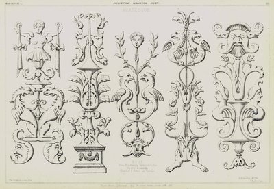 Arabeske Pilaster aus dem Grab von Papst Julius II. von Michelangelo in der Kirche San Pietro in Vincoli, Rom, Italien von English School