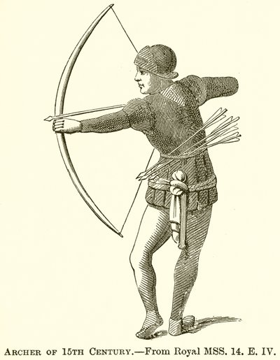 Bogenschütze des 15. Jahrhunderts von English School