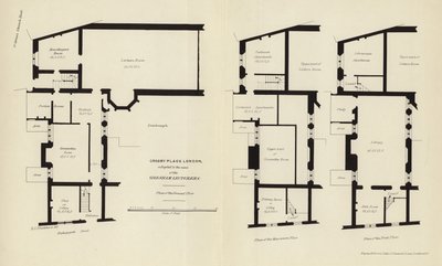 Architektonische Pläne von Crosby Place von English School