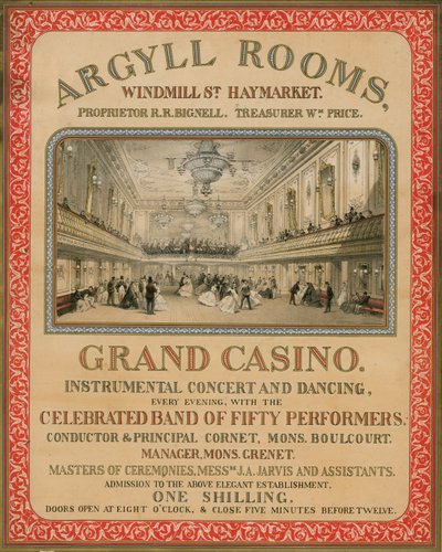 Argyll Rooms, Windmill Street, Haymarket, London von English School