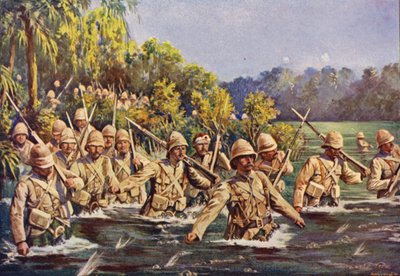 Argyll und Sutherland Highlanders überqueren den Modder River von English School