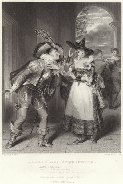 Armado und Jaquenetta, Verlorene Liebesmüh, Akt I, Szene II von English School
