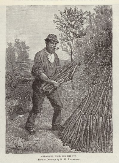Holz für die Grube anordnen von English School