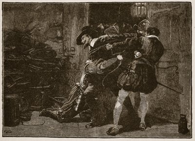 Verhaftung von Guy Fawkes, Illustration aus Cassells Illustrierter Geschichte Englands von English School