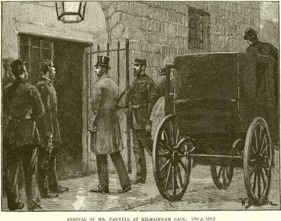 Ankunft von Mr. Parnell im Kilmainham-Gefängnis von English School