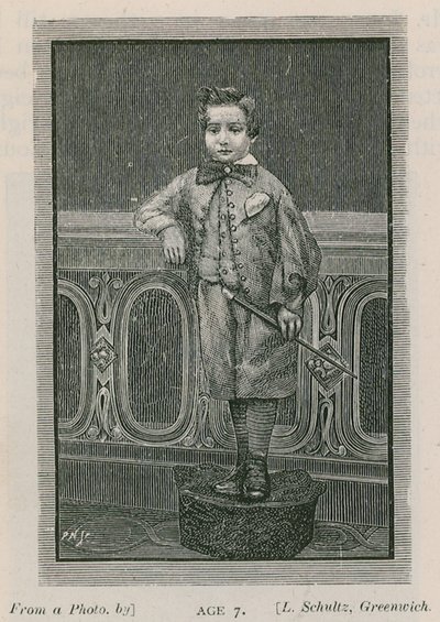 Arthur W Pinero, im Alter von 7 Jahren von English School