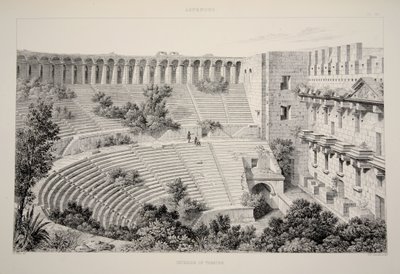 Aspendu - Innenansicht des Theaters, aus "The Principal Ruins of Asia Minor", veröffentlicht 1863 (Lithografie) von English School