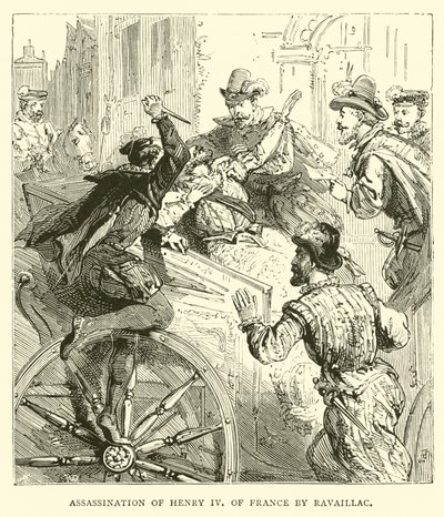 Ermordung von Heinrich IV. von Frankreich durch Ravaillac von English School