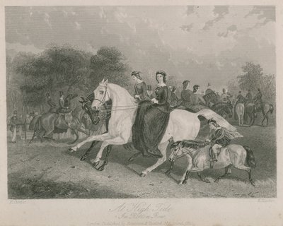 Bei Flut in Rotten Row, Hyde Park, London von English School