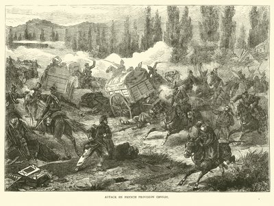 Angriff auf französischen Versorgungskonvoi, September 1870 von English School