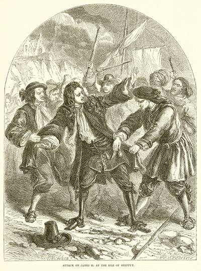 Angriff auf James II. auf der Isle of Sheppey von English School