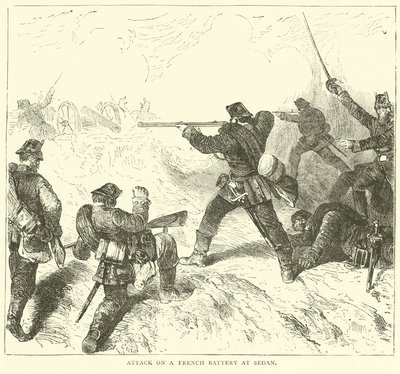 Angriff auf eine französische Batterie bei Sedan, September 1870 von English School