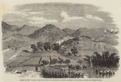 Angriff auf die "Braves" in der Nähe des Weißen Wolkenbergs, Kanton von English School