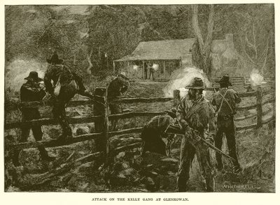 Angriff auf die Kelly-Bande in Glenrowan von English School