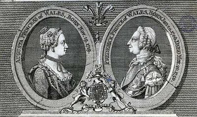 Augusta, Prinzessin von Wales (1719-72) und Frederick Louis, Prinz von Wales (1707-51), Denkmal aus dem Gentleman
