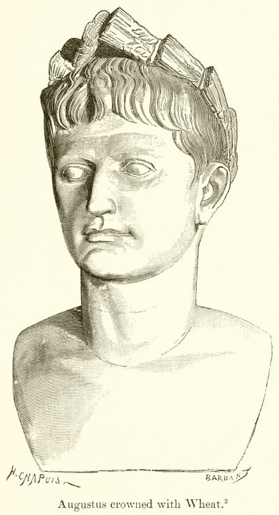 Augustus mit Weizen gekrönt von English School