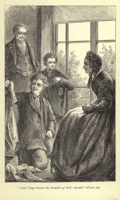 Tante Glegg erfährt die Breite von Bobs Daumen von English School