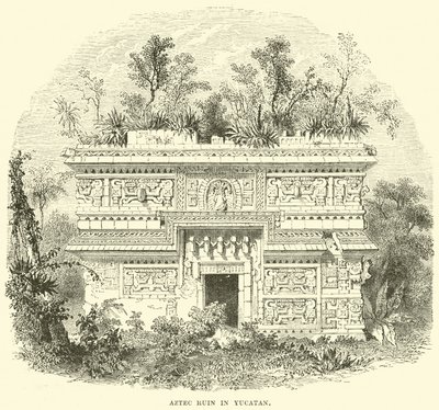 Aztekische Ruine in Yucatan von English School