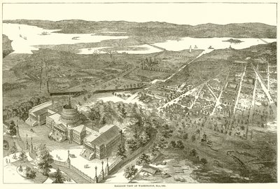 Ballonansicht von Washington, Mai 1861 von English School