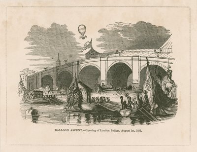 Ballonaufstieg bei der Eröffnung der neuen London Bridge von English School