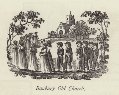 Banbury Alte Kirche (Gravur) von English School