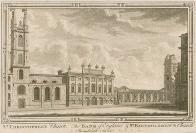 Bank of England, Ostflügel hinzugefügt von Sir Robert Taylor, 1765 von English School