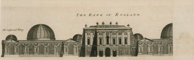 Bank of England, Westflügel hinzugefügt von Sir Robert Taylor, 1783 von English School