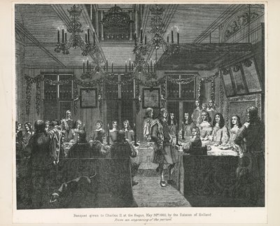 Bankett zu Ehren von König Karl II, 30. Mai 1660, von den Ständen von Holland gegeben von English School