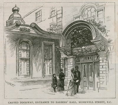 Barber Surgeons Hall, Monkwell Street, London von English School