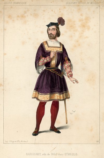 Baroilhet in der Rolle des Iago aus Othello von English School
