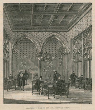 Anwaltszimmer in den neuen Royal Courts of Justice von English School