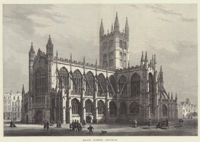 Bath Abbey Kirche (Gravur) von English School