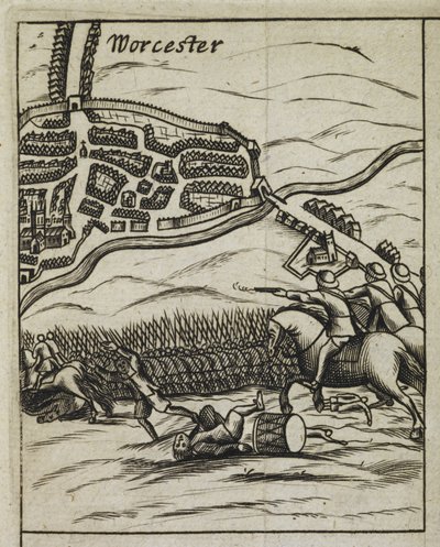 Schlacht von Worcester Szene, aus 