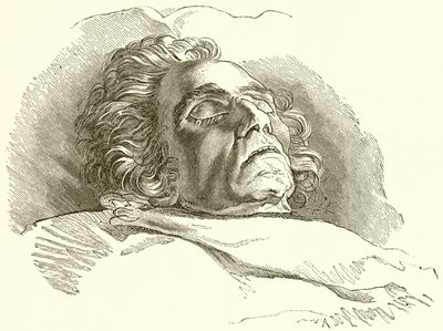 Beethoven auf seinem Sterbebett von English School