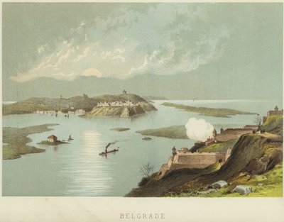 Belgrad am Zusammenfluss von Save und Donau von English School