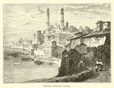 Benares, vom Ganges aus von English School