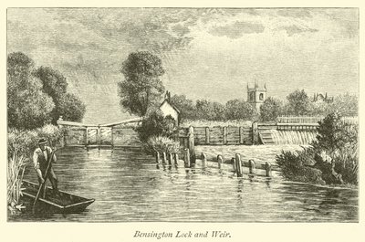 Bensington Schleuse und Weir von English School