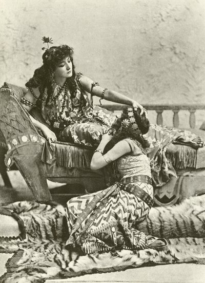 Bernhardt als Cleopatra (Gravur) von English School