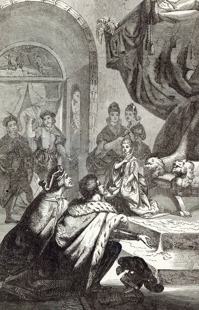 Verlobung der französischen Prinzessin mit Richard II., Illustration aus 