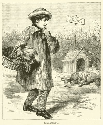 Vorsicht vor dem Hund (Gravur) von English School
