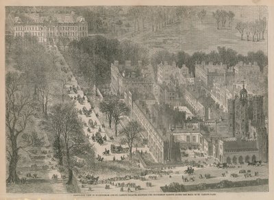 Vogelperspektive auf Buckingham und St Jamess Paläste von English School