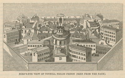 Vogelperspektive des Tothill Fields Prison von English School