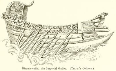 Bireme, genannt die Kaiserliche Galeere von English School