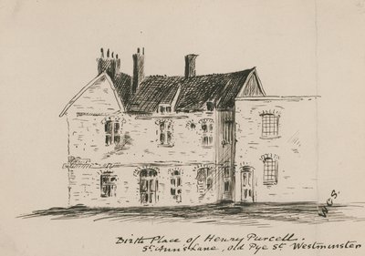 Geburtsort von Henry Purcell, St Anns Lane, Old Pye Street, Westminster von English School